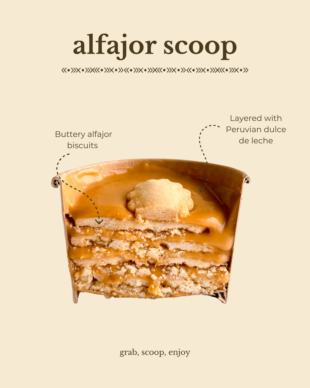 Peruvian Dessert Scoops with Dulce de Leche