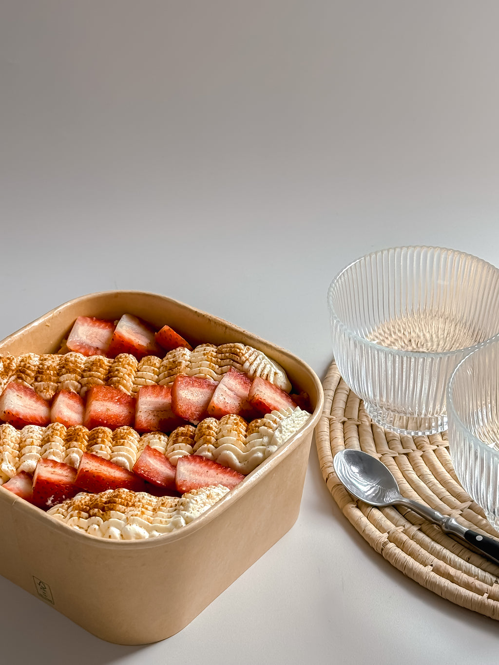 Strawberry Tres Leches Cake with dulce de leche and fresh cream