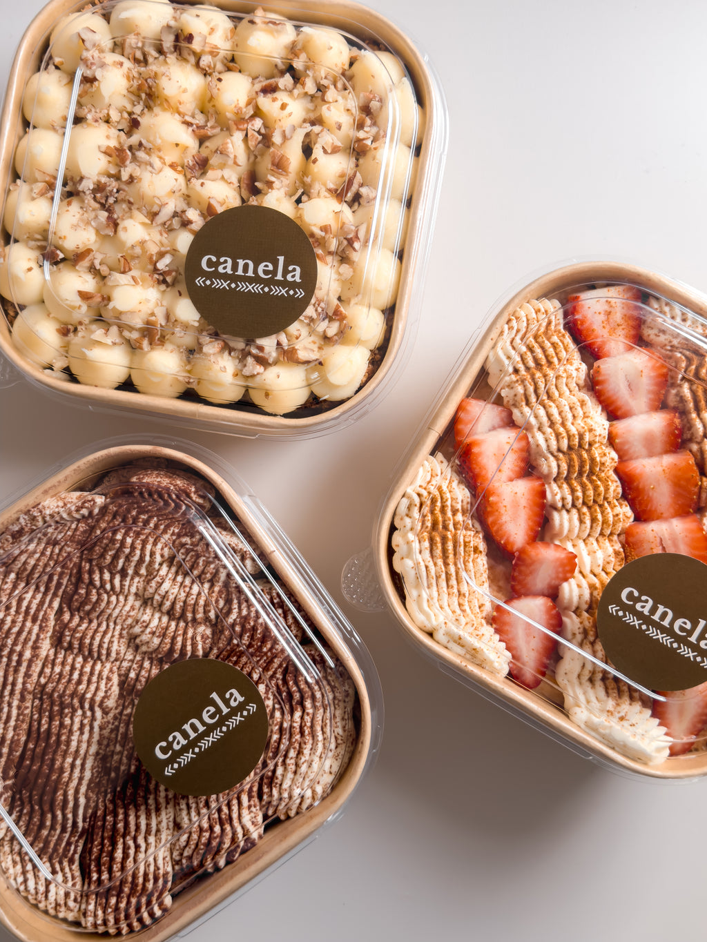 Tres Leches and Carrot Cakes in takeaway containers by canela Melbourne